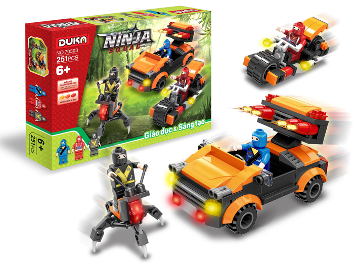 Đồ chơi xếp hình Duka No.70303 - Chiến binh Ninja (6+)