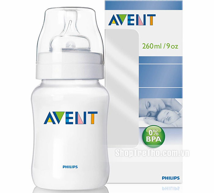 Bình sữa avent 260ml nhựa PP (BPA free)