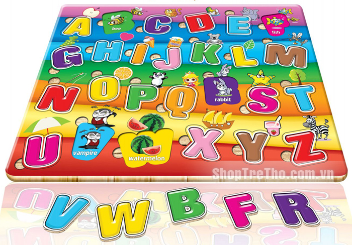 Bảng chữ cái Tiếng Anh Woody WD166 cho bé