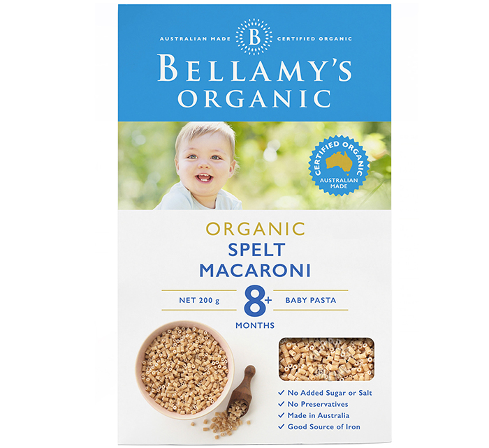 Nui hữu cơ hình ống từ lúa mì Bellamy's Organic