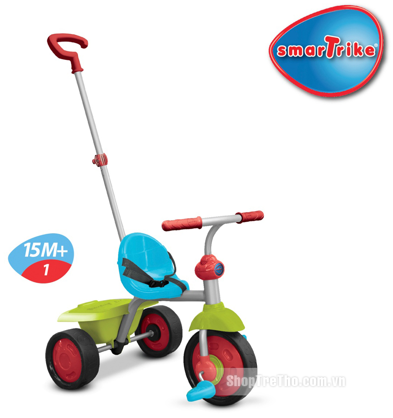 Xe ba bánh Smart Trike Fun 2 trong 1 màu xanh lá