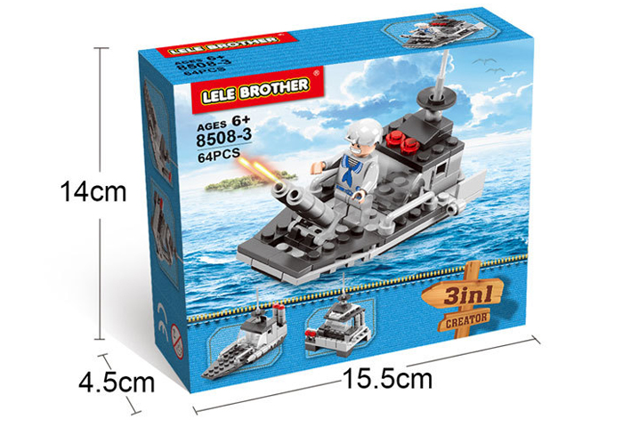 Bộ đồ chơi xếp hình Lele No.8508-3 - Tàu chiến đấu