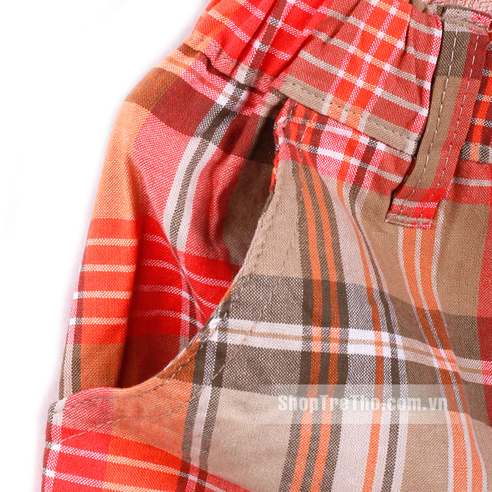 Quần short kẻ caro cho bé trai 