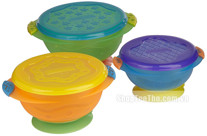 Bộ ba bát ăn chống đổ Munchkin 49003