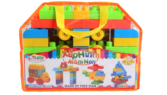 Xếp hình mầm non Sato 72 chi tiết