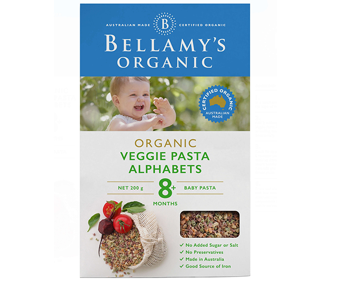 Nui hữu cơ hình chữ cái từ lúa mì Bellamy's Organic