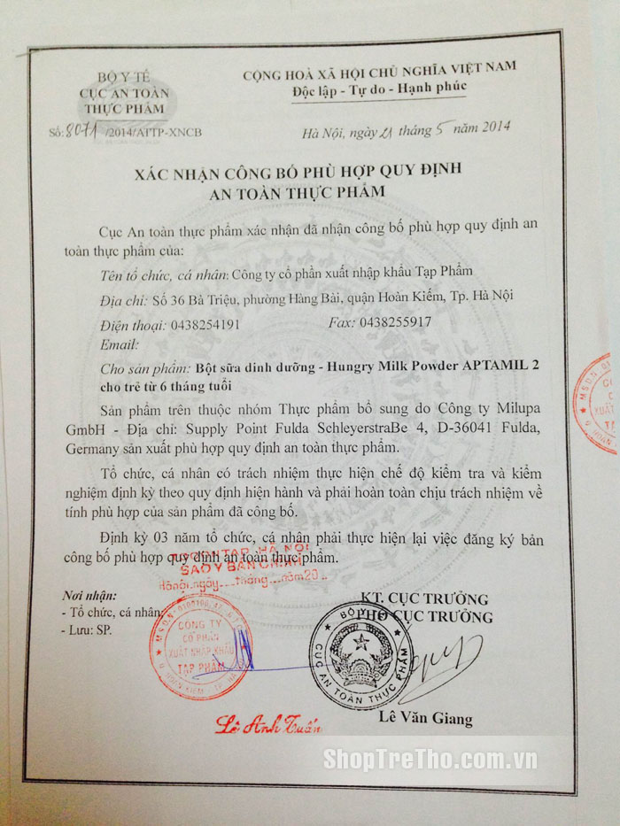 Sữa Aptamil Đức số 2