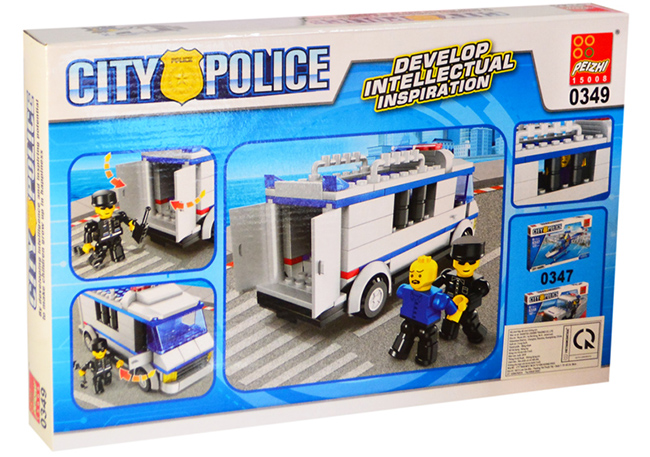 Hộp lắp ráp lego xe cảnh sát 134pcs No.0349