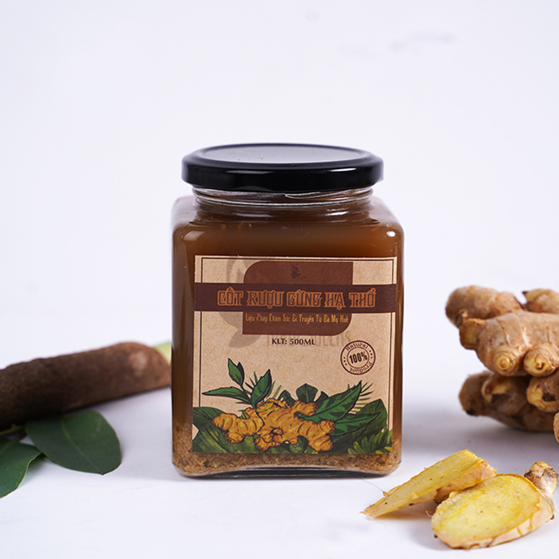 Cốt rượu gừng hạ thổ thuốc Bắc NatuQueens 500ml