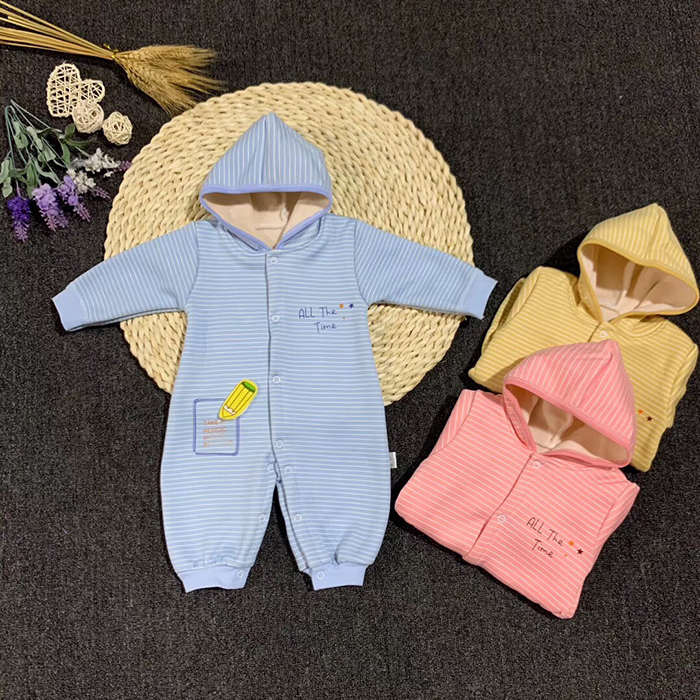 Body liền mũ kẻ sọc (3-18M)