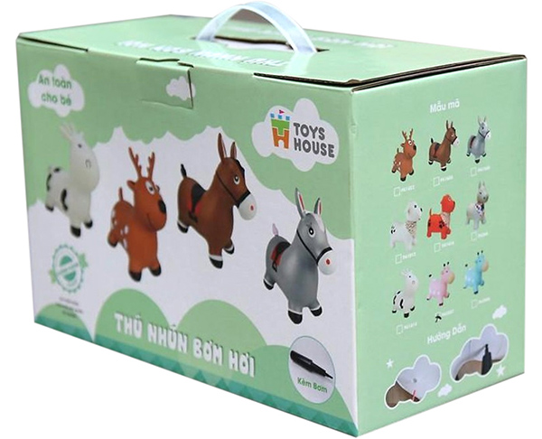 Thú nhún bơm hơi hình tuần lộc Toys House PA1423