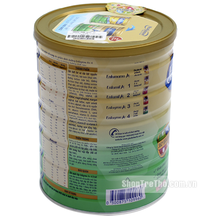 Sữa enfagrow A+4 vanilla brain plus 400g