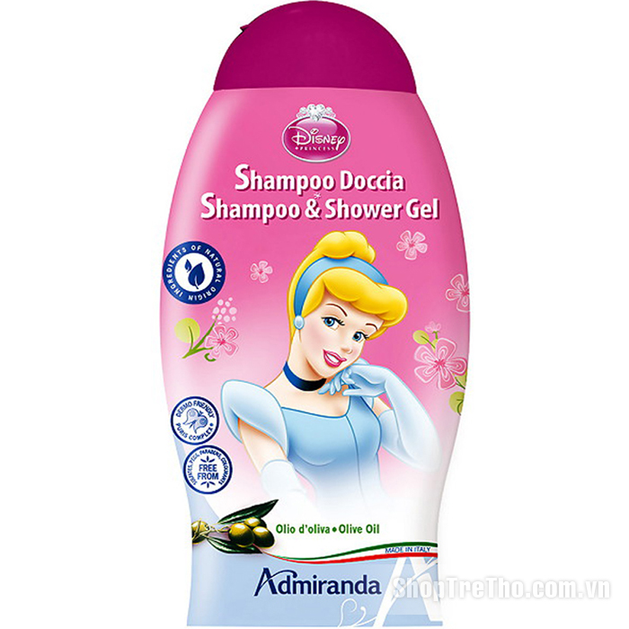 Tắm gội toàn thân công chúa Disney tinh chất dầu oliu 250ml