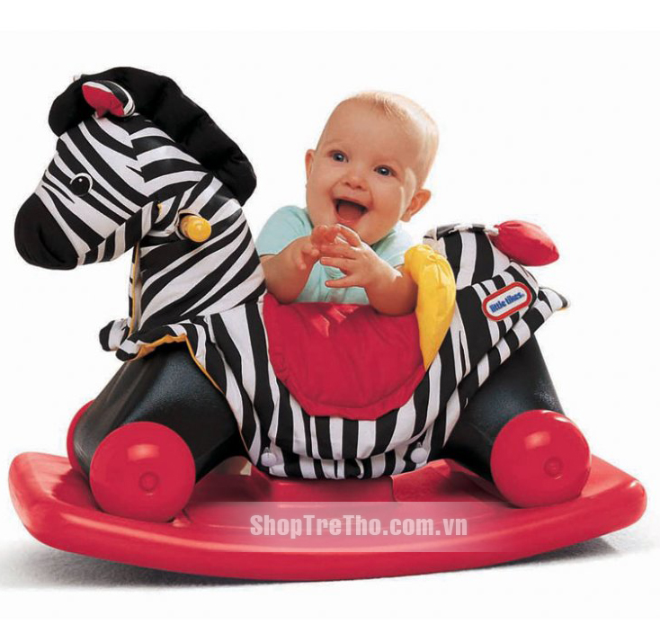 Bập bênh mini kết hợp chòi chân - Ngựa vằn - Little Tikes 170867