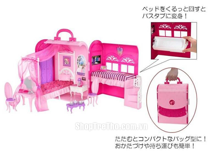 Phòng ngủ trong cặp táp Barbie X7415