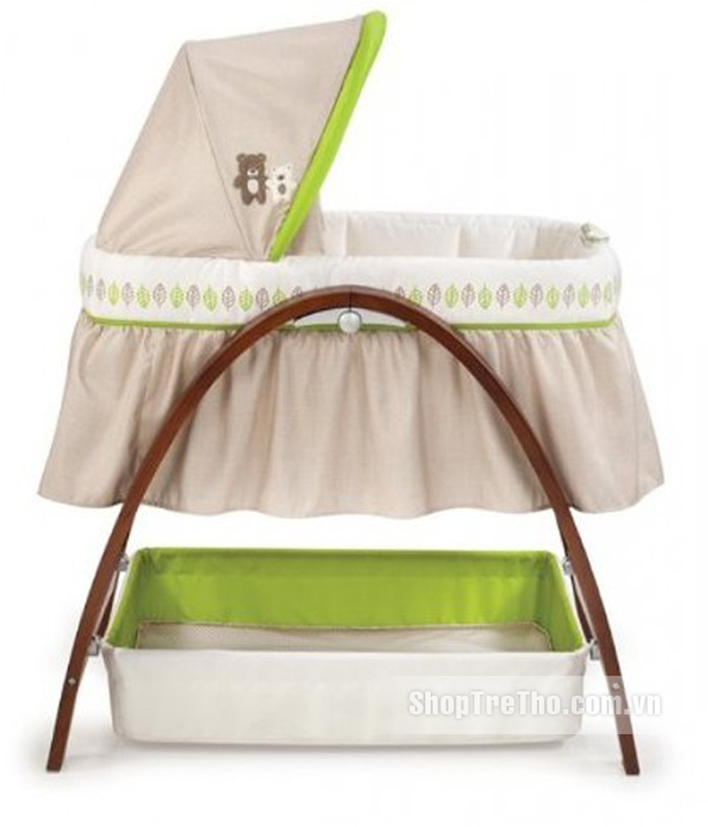 Nôi rung Summer SM26070 Bentwood Bassinet With Monitor Baby