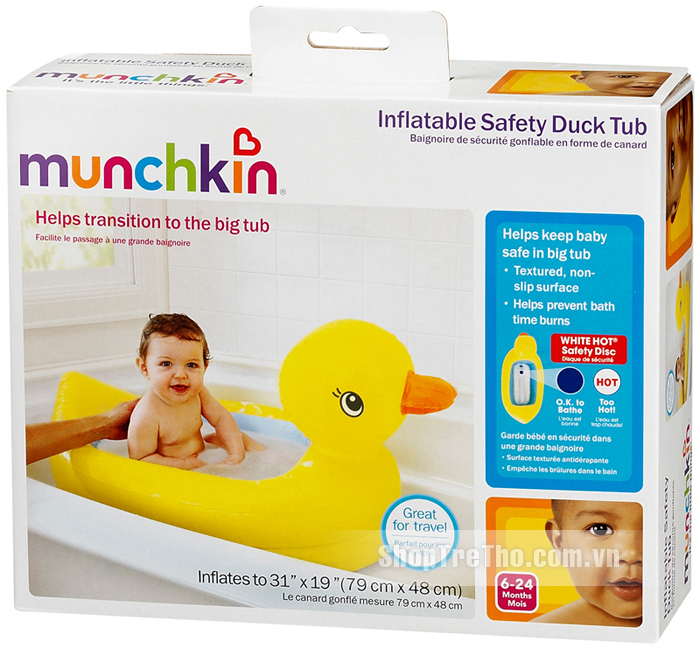 Chậu tắm phao Munchkin 3220 hình con vịt bao bì sản phẩm