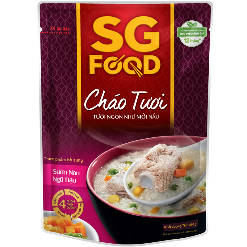 Cháo tươi SG Soup - Sườn non ngũ đậu 270g