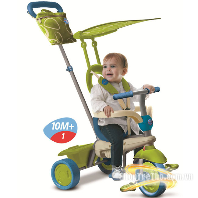 Xe 3 bánh cảm ứng Smart Trike Flamingo vanilla 4 trong 1