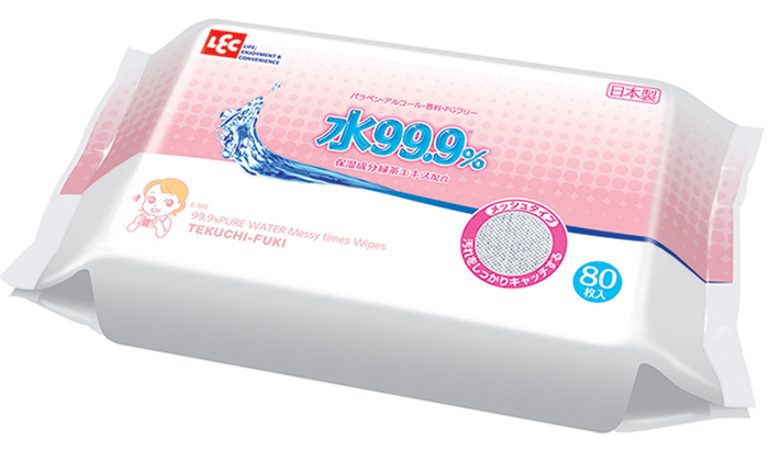 Giấy ướt nước tinh khiết 99.9% LEC E165 (80 tờ)