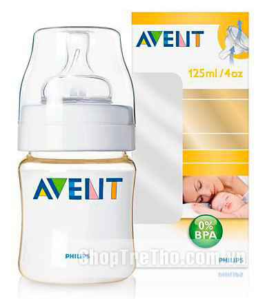 Bình sữa Avent 125ml nhựa PES (BPA free) cho bé