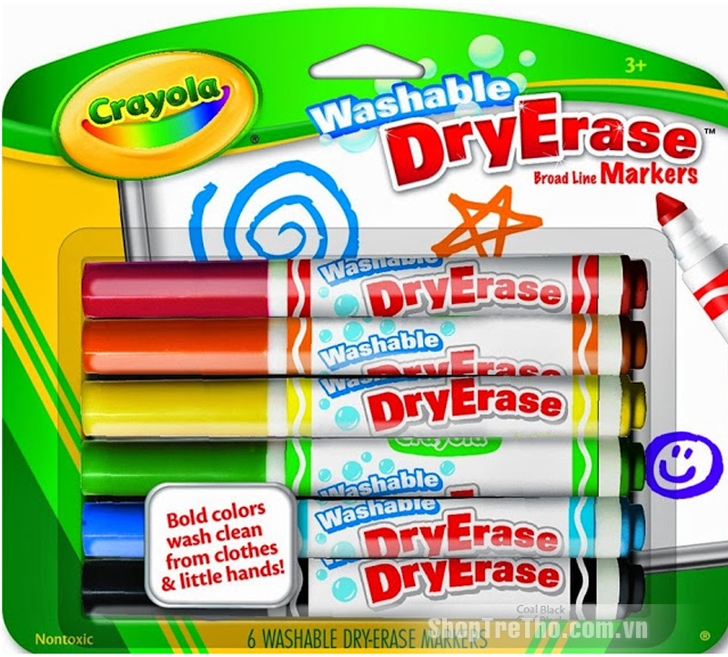 bút lông viết Crayola bảng 6 màu