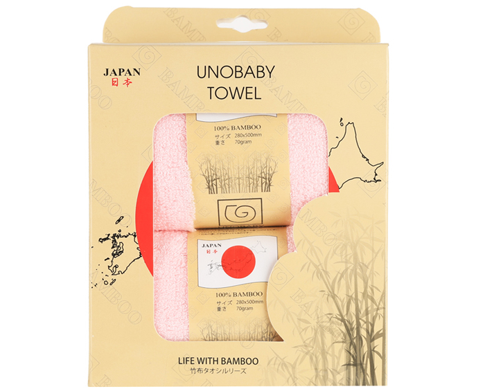 Set 2 khăn mặt sợi tre Unobaby (28*50)