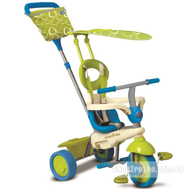 Xe 3 bánh cảm ứng Smart Trike Flamingo vanilla 4 trong 1