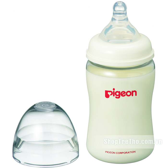 Bình sữa cổ rộng Pigeon 200ml size S