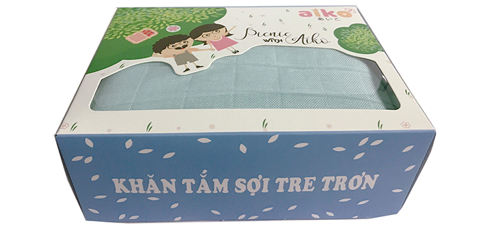 ​Khăn tắm sợi tre Aiko trơn (120*110cm)