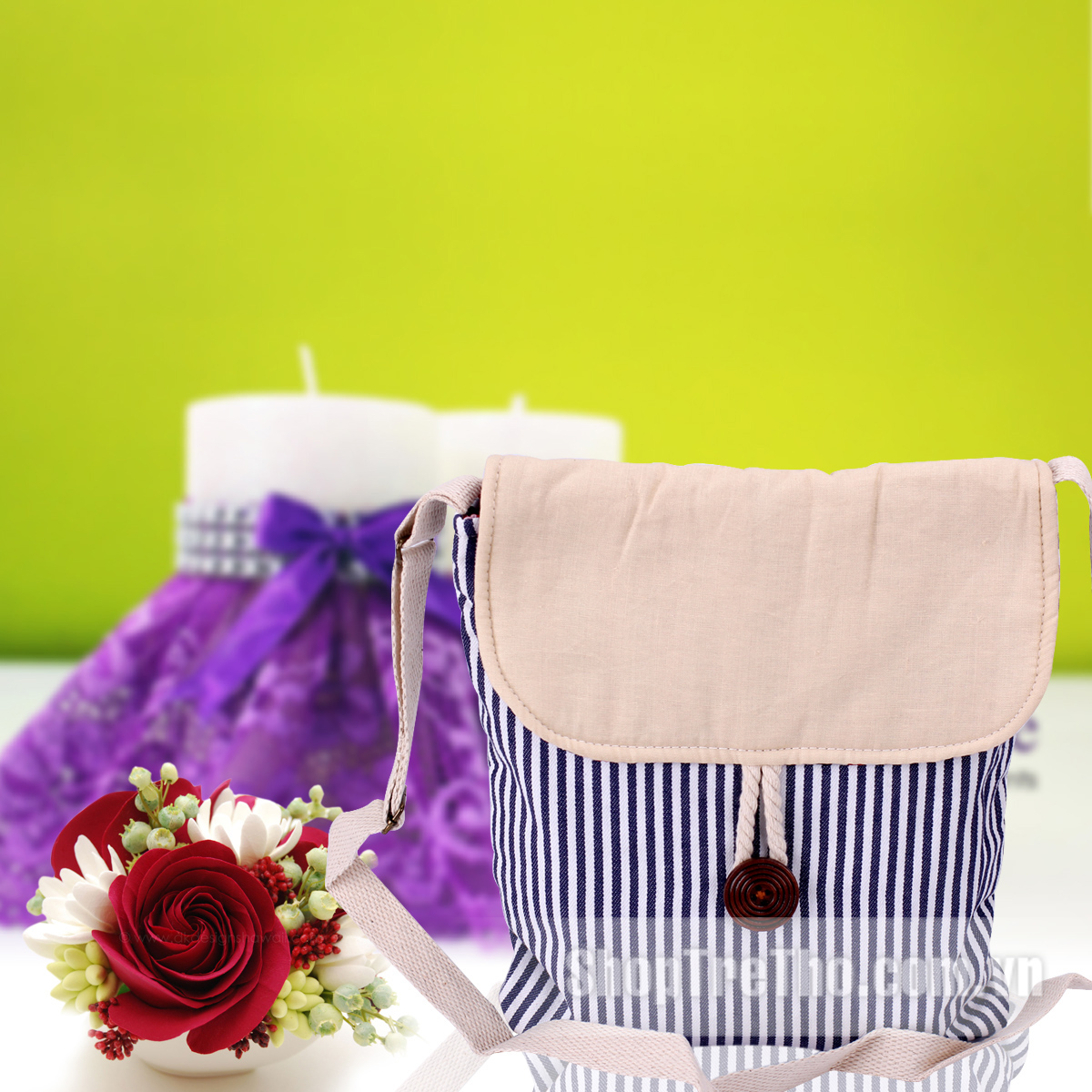 túi đeo chéo handmade loại to T03