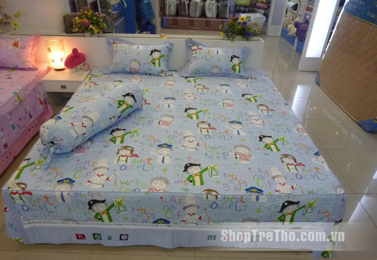 Bộ chăn ga gối Little Boy cotton 113