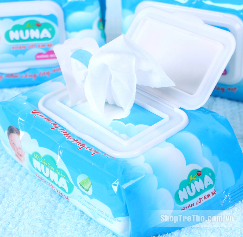 Khăn ướt Nunu Việt Nam 100 tờ không mùi