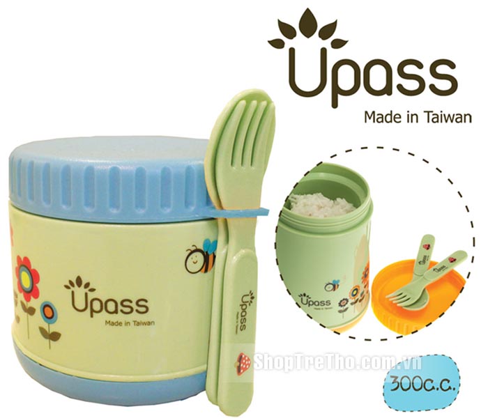 Hộp giữ ấm thức ăn UPASS kèm thìa, dĩa