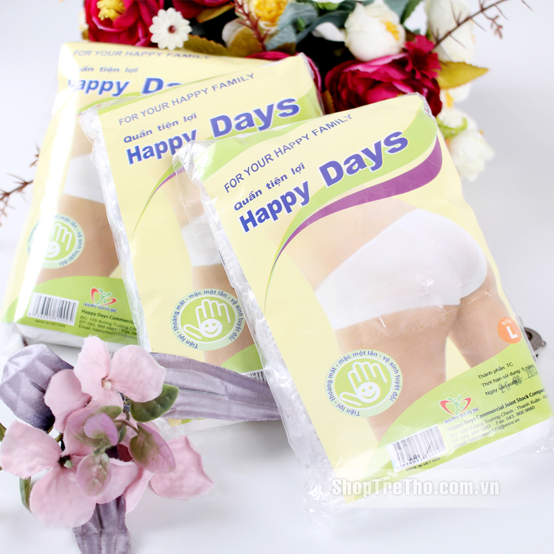 Quần lót cotton Happydays dùng một lần