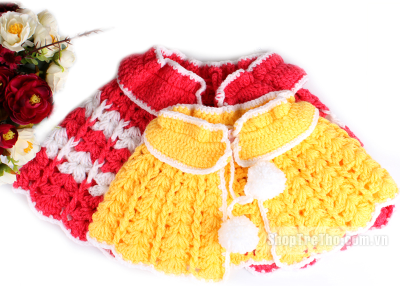 Áo choàng len handmade cho bé 060 nhiều màu