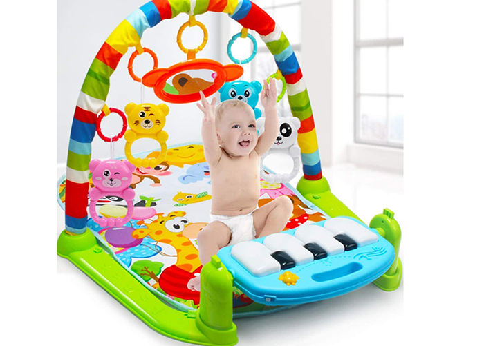 Thảm chơi có nhạc in hình khỉ con