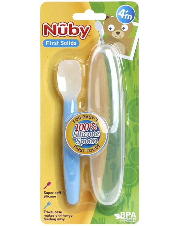 Thìa ăn dặm silicone cao cấp Nuby 5490