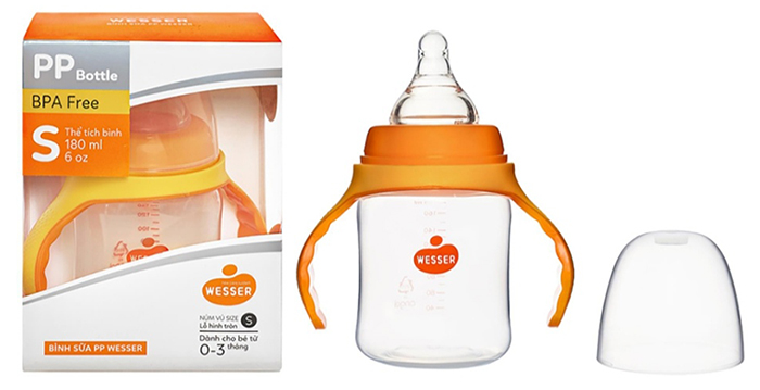 bình sữa PP Wesser cổ rộng 180ml
