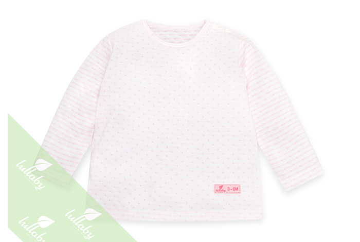 Áo dài tay cài vai Lullaby TD NH03-18 (màu hồng)