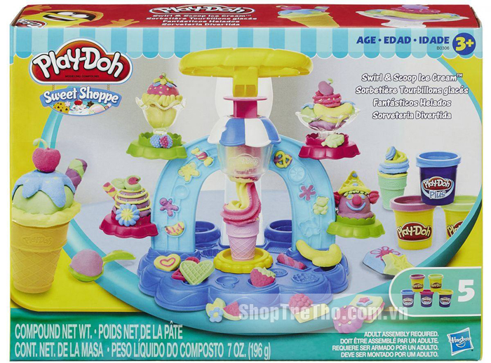 Đất nặn Play Doh - Máy làm kem cầu vồng