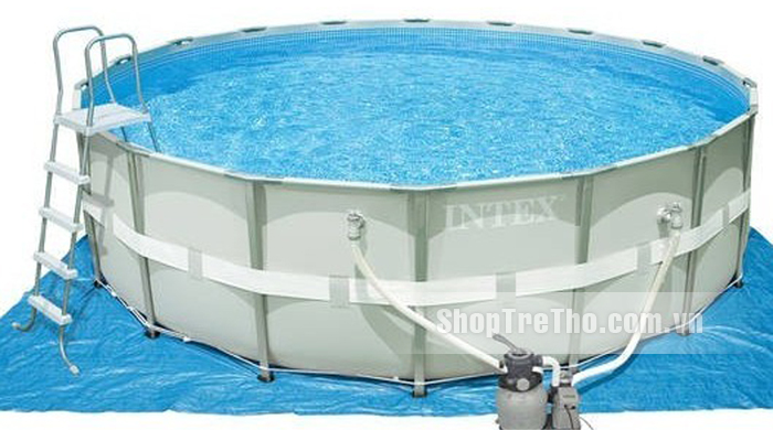 Bể bơi siêu lớn với bơm lọc cát Intex 54955 