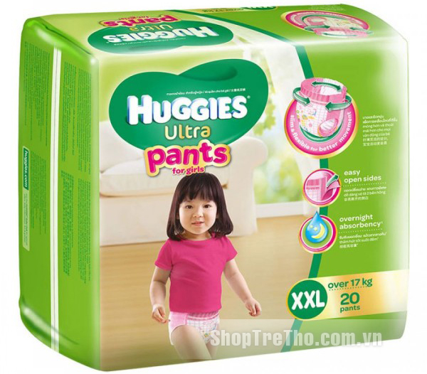 Bỉm quần Huggies Ultra XXL20 cho bé gái