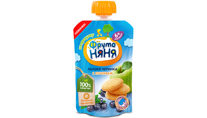 Trai cay nghien vi tao, viet quat va banh quy Fruto Nyanya (90g)