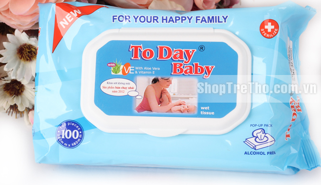 Giấy ướt Today Baby 100 tờ (không mùi)