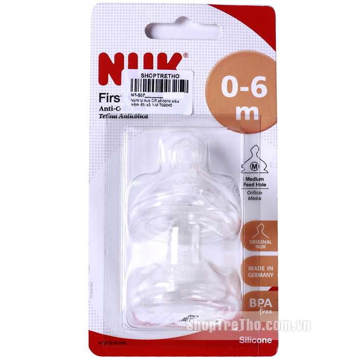 Núm ty nuk CR silicone siêu mềm đôi số 1