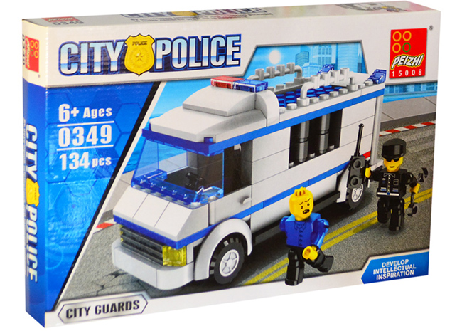 Hộp lắp ráp lego xe cảnh sát 134pcs No.0349