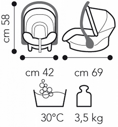 Ghế ngồi ô tô cho bé Brevi Smart Grillo BRE545G (nhiều màu)