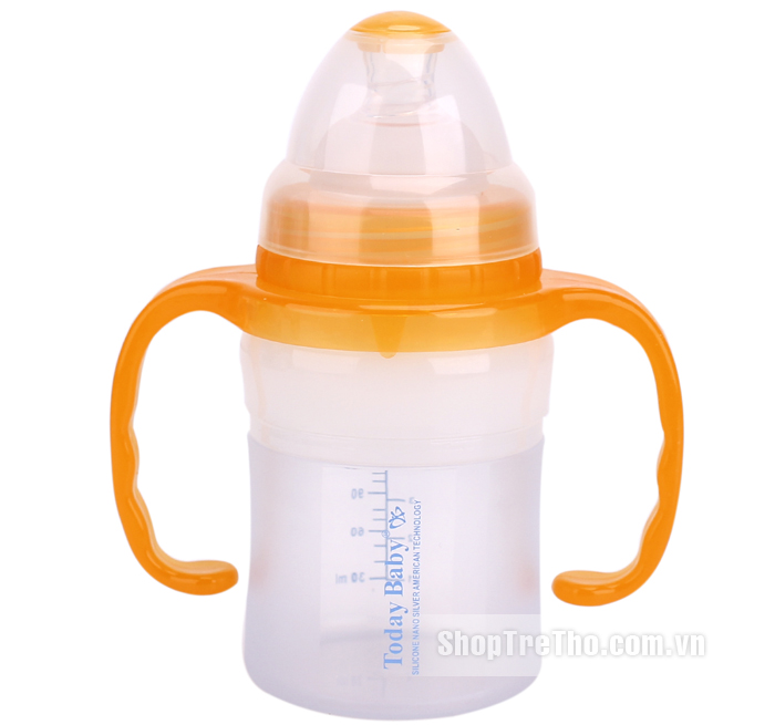 Bình sữa Today Baby cổ rộng 120ml (dẹt)