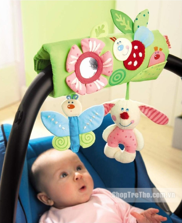 Đồ chơi treo nôi và xe đẩy hình hoa Haba HB3893